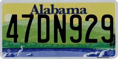 AL license plate 47DN929