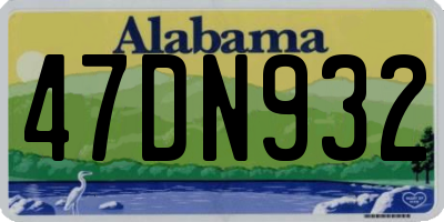 AL license plate 47DN932