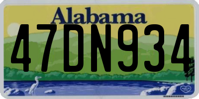 AL license plate 47DN934