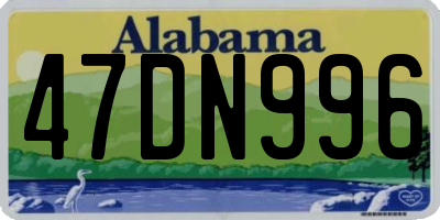 AL license plate 47DN996