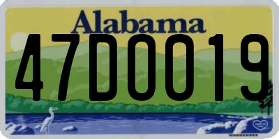 AL license plate 47DO019