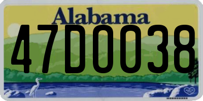AL license plate 47DO038