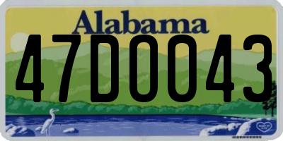 AL license plate 47DO043