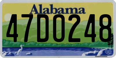 AL license plate 47DO248