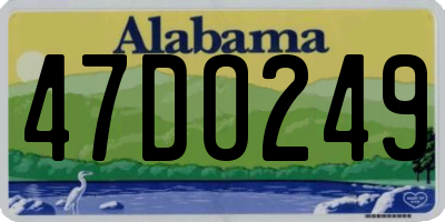 AL license plate 47DO249