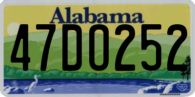 AL license plate 47DO252