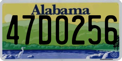 AL license plate 47DO256