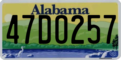 AL license plate 47DO257