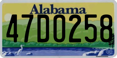 AL license plate 47DO258