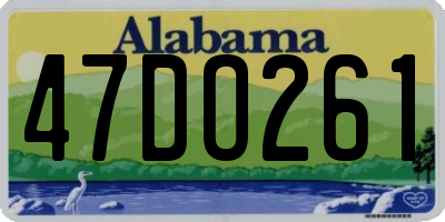 AL license plate 47DO261