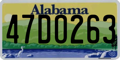 AL license plate 47DO263