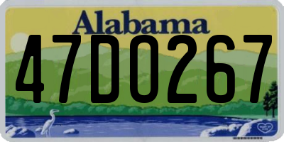 AL license plate 47DO267