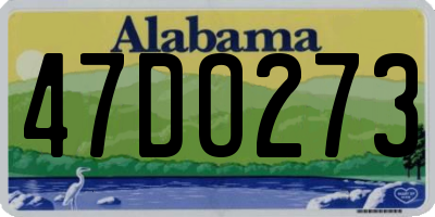 AL license plate 47DO273