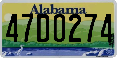 AL license plate 47DO274