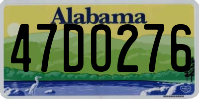 AL license plate 47DO276