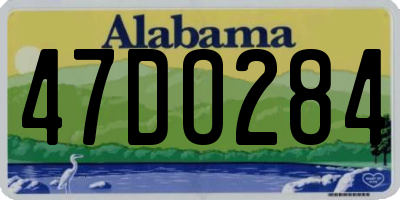 AL license plate 47DO284