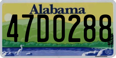 AL license plate 47DO288