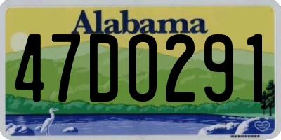 AL license plate 47DO291