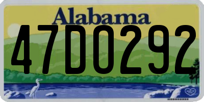AL license plate 47DO292