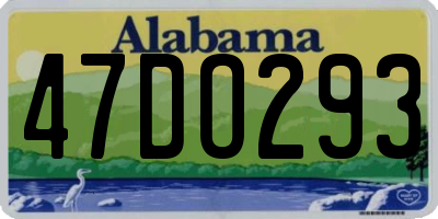 AL license plate 47DO293