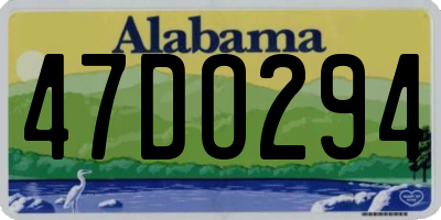 AL license plate 47DO294