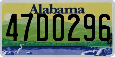 AL license plate 47DO296