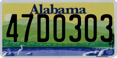 AL license plate 47DO303
