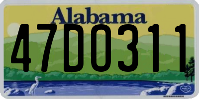 AL license plate 47DO311