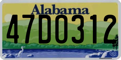 AL license plate 47DO312