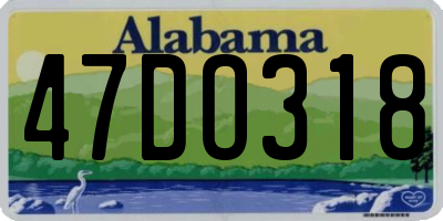 AL license plate 47DO318
