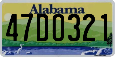 AL license plate 47DO321