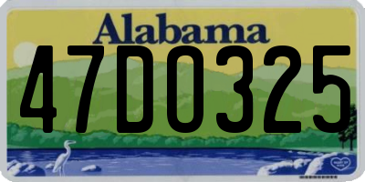 AL license plate 47DO325