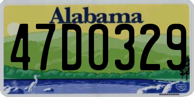 AL license plate 47DO329