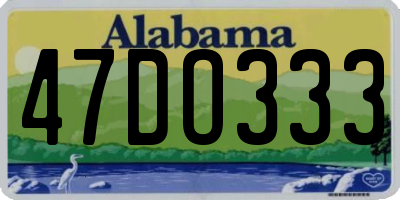 AL license plate 47DO333