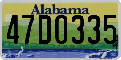 AL license plate 47DO335