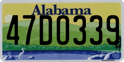 AL license plate 47DO339