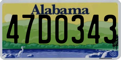 AL license plate 47DO343