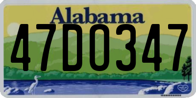 AL license plate 47DO347