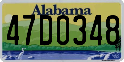 AL license plate 47DO348