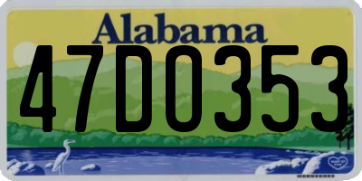 AL license plate 47DO353