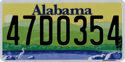 AL license plate 47DO354