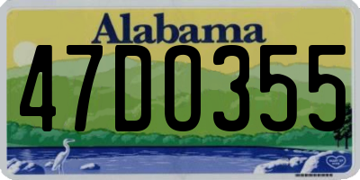 AL license plate 47DO355