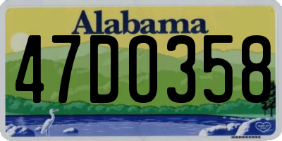 AL license plate 47DO358