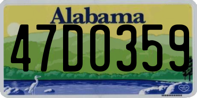AL license plate 47DO359