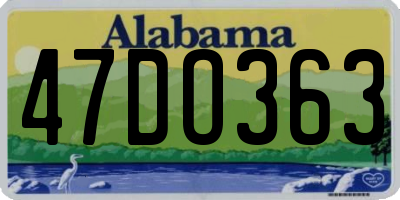 AL license plate 47DO363