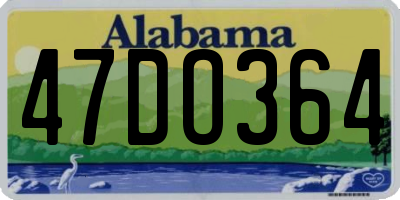 AL license plate 47DO364