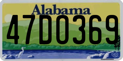 AL license plate 47DO369