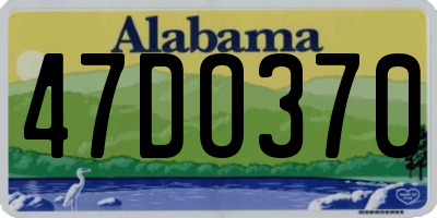 AL license plate 47DO370