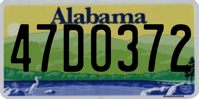 AL license plate 47DO372