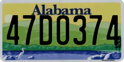 AL license plate 47DO374